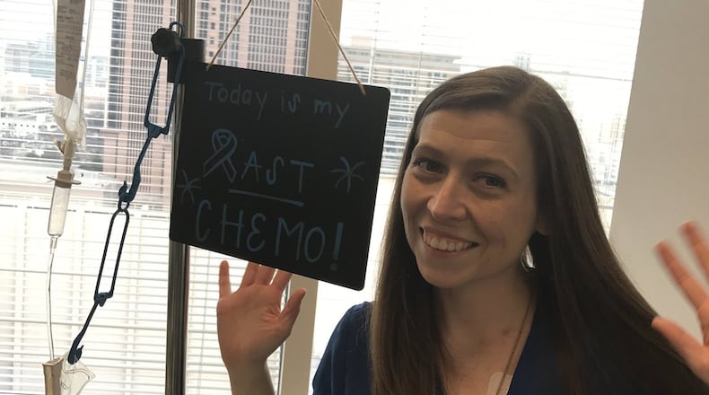 Tawny Mack, an Atlanta attorney, was diagnosed with colon cancer at 30. She’s now 32 and doctors say there are no signs of the disease. CONTRIBUTED