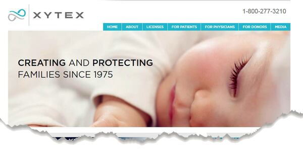 Screen capture of the home page of Xytex.