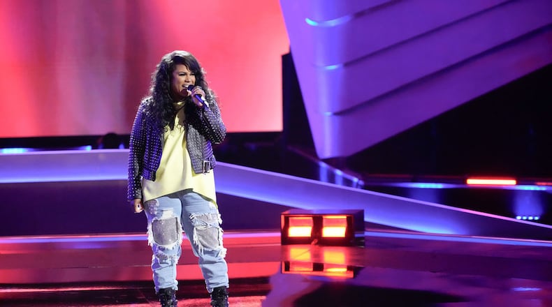 THE VOICE -- "The Blind Auditions Part 5" Episode 2405 -- Pictured: Crystal Nicole -- (Photo by: Greg Gayne/NBC)