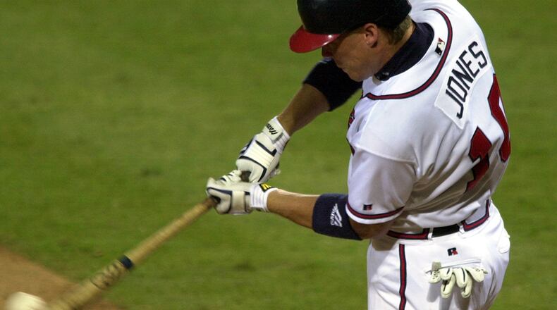 Chipper Jones went 3-for-3 in his July 11, 2000, All-Star appearance at Turner Field in Atlanta.