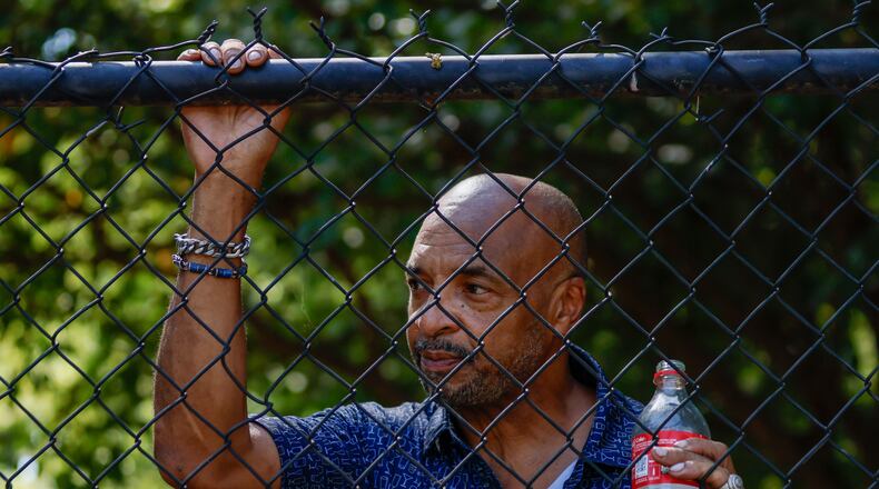 Willie Jeffries, 60, is being evicted and expects to return to homelessness this week. This photo was taken in August when he was living at the Cooper Street encampment, before he received housing and the camp was cleared for real estate development.
(Miguel Martinez / AJC)
