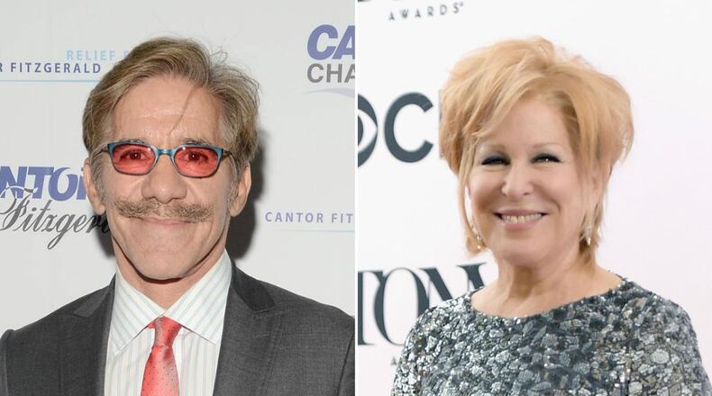 Geraldo Rivera (L) has apologized to Bette Midler after she tweeted a 1991 video in which she said Rivera groped her in the 1970s.