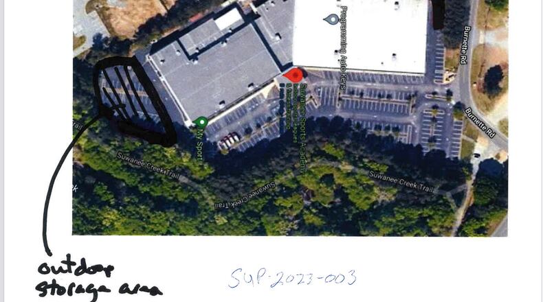 Suwanee recently approved a special use permit for outdoor storage at Suwanee Sports Academy. COURTESY CITY OF SUWANEE