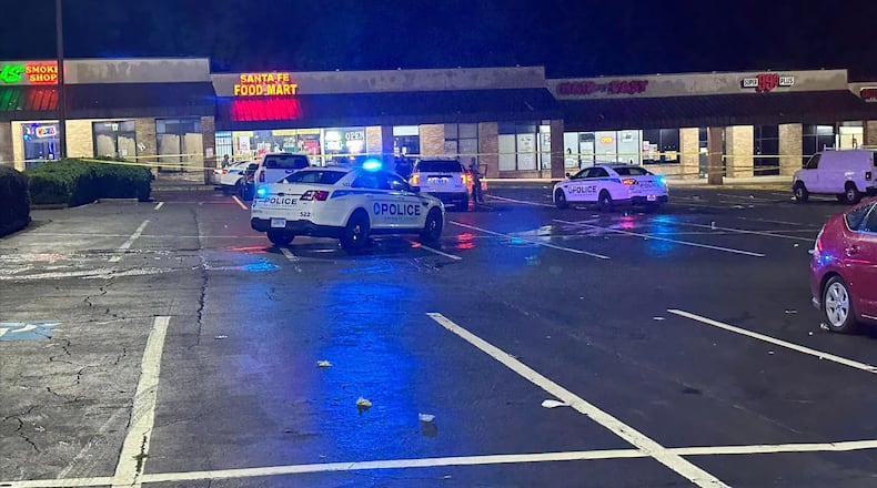 A 30-year-old man was found shot to death at the Indian Trail Court plaza in Gwinnett County on Sunday morning, police said.