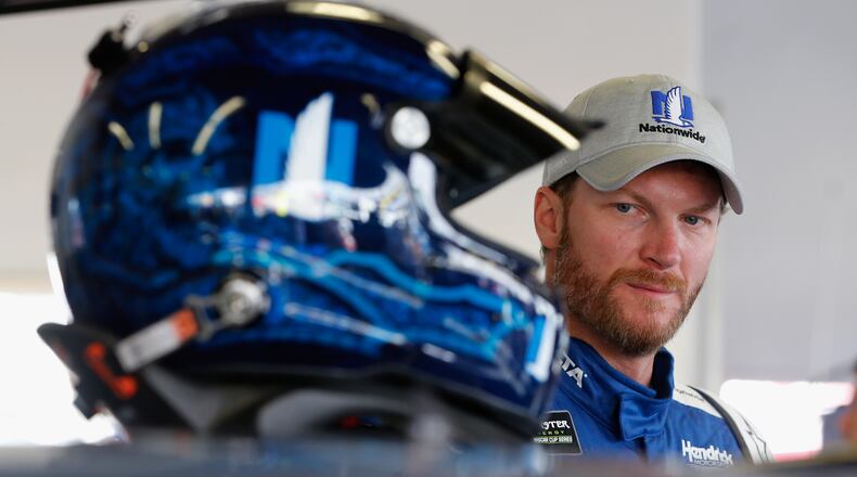 Dale Earnhardt Jr. at Daytona this spring, his last Daytona 500 as long as the retirement holds. (Brian Lawdermilk/Getty Images)