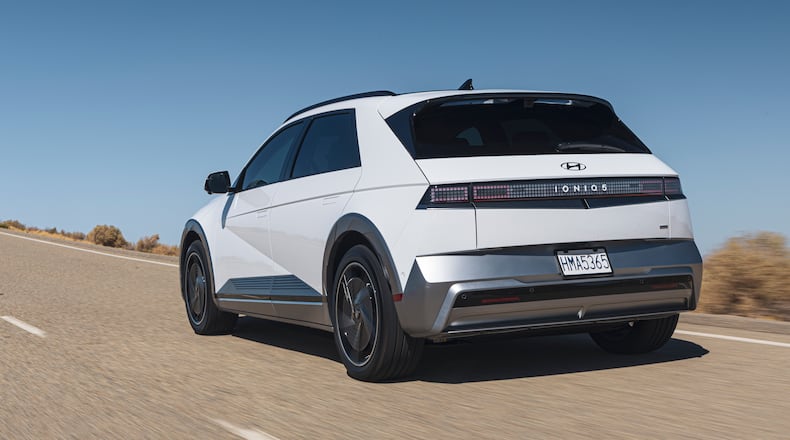 Hyundai unveiled its 2025 IONIQ 5 on Tuesday, Sept. 3, 2024, in Savannah. It's the first vehicle model announced to be built at the company's $7.6 billion manufacturing plant in Coastal Georgia. (Courtesy of Hyundai Motor Group)