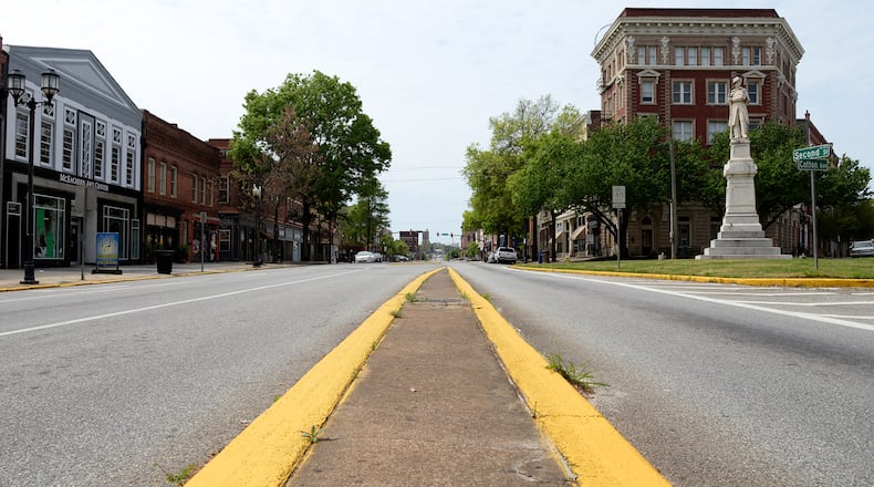A lawsuit in Georgia attempting to prevent the removal of two Confederate statues from downtown Macon is back in a state courtroom.
(Jenna Eason / jennaeasonphotography@gmail.com)