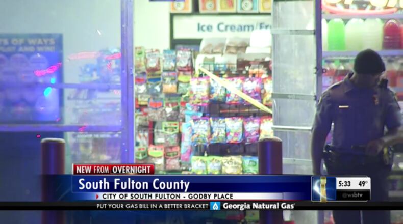 South Fulton police are investigating after two people were shot at Anu Food Mart on Godby Place.