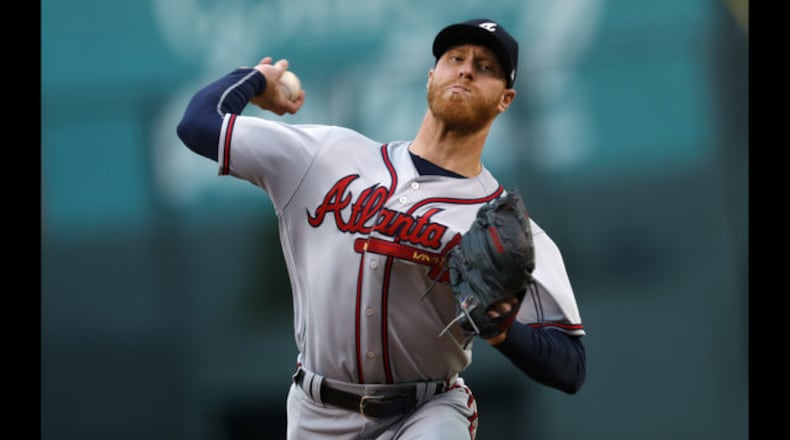 Mike Foltynewicz was charged with eight runs and didn’t make it out of the third inning of the Braves’ 17-2 loss at Colorado on Tuesday. (AP photo)
