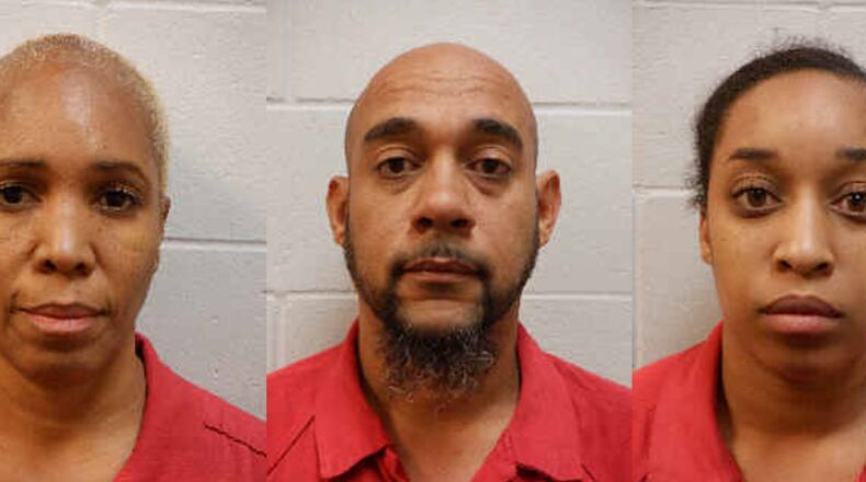 Michelle Phillips (from left), Jason Jones, Brittany Phillips