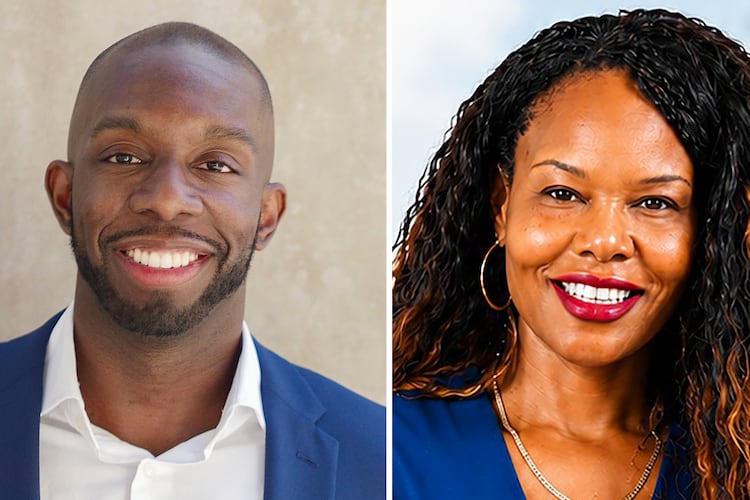 From left, Everton Blair and Marcye Scott. (Melissa Golden; Courtesy of Marcye Scott)