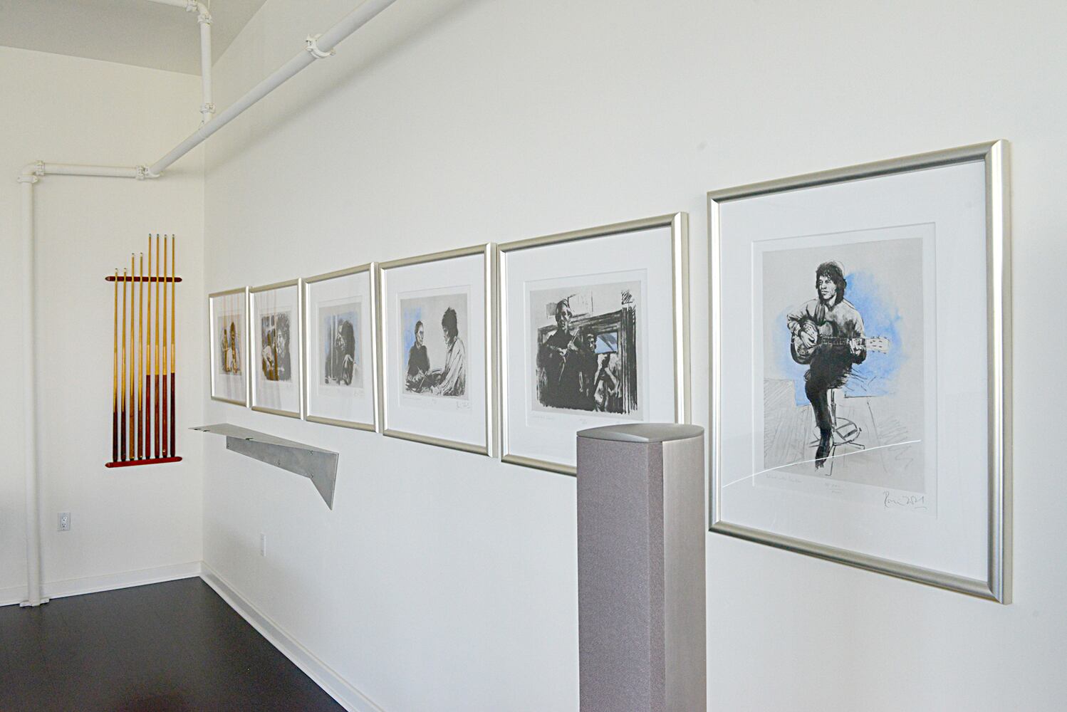 Rolling Stones-inspired art throughout