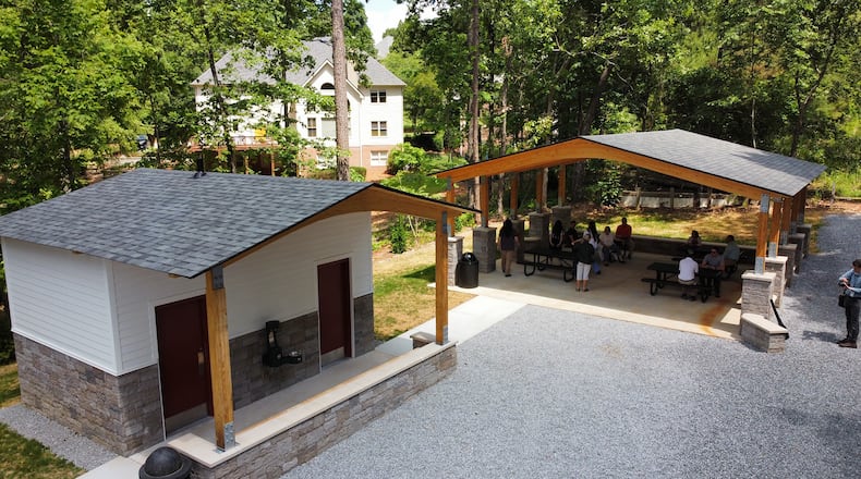 Johns Creek Public Works Department recently completed a new restroom and pavilion at Autrey Mill Nature Preserve. (Courtesy City of Johns Creek)