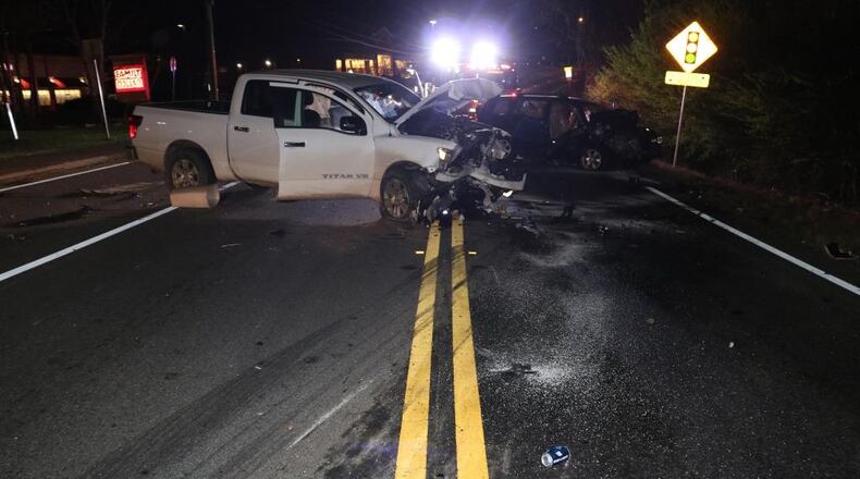 Gwinnett County police said an unborn child was killed in an accident when a driver crossed over into the wrong lane.