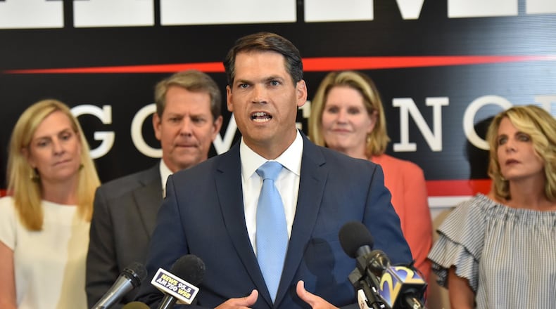 Republican nominee for lieutenant governor Geoff Duncan saw an influx of contributions during the past three months from lobbyists and special interests who had previously backed his opponent in the GOP primary, state Sen. David Shafer. HYOSUB SHIN / HSHIN@AJC.COM