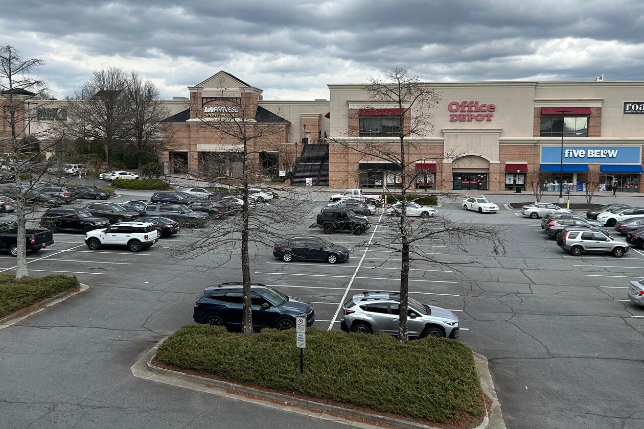 The Perimeter Pointe retail center in Sandy Springs as seen on Wednesday, Jan. 14, 2026. The shopping center has been sold to a new owner planning new residential development and new retailers. (J. Scott Trubey/AJC)
