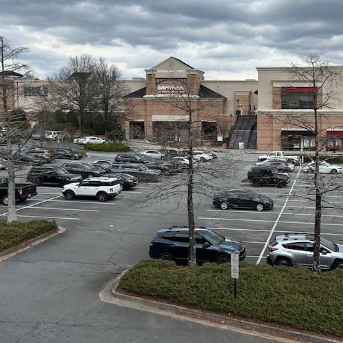 The Perimeter Pointe retail center in Sandy Springs as seen on Wednesday, Jan. 14, 2026. The shopping center has been sold to a new owner planning new residential development and new retailers. (J. Scott Trubey/AJC)