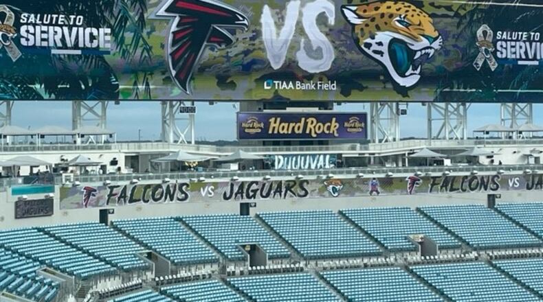 The Falcons (4-6) play the Jaguars (2-8) at 1 p.m. Sunday, Nov. 28, 2021.