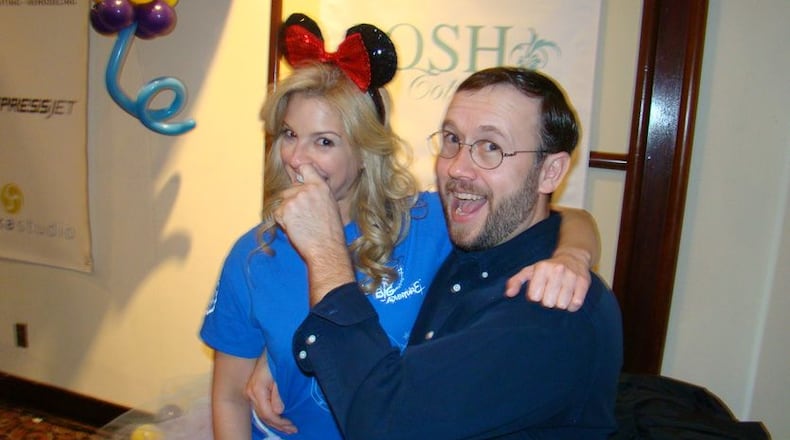 Bart Mattingly (right) with Kristin Klingshirn in 2013. CREDIT: Rodney Ho/rho@ajc.com