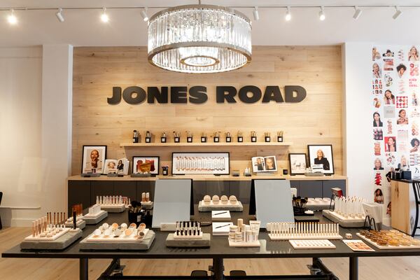 Jones Road Atlanta opened at Buckhead Village and features the brand’s collection of clean, high-grade formulations as well as Atlanta-exclusive merchandise and limited-edition kits. (Courtesy of Jones Road)