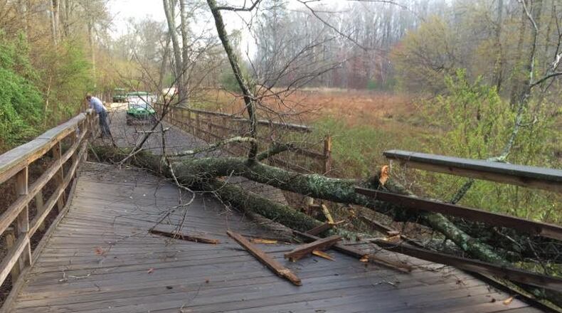 A portion of the Big Creek Greenway remains closed after a recent round of storm damage