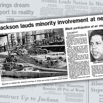 Mayor Maynard Jackson was committed to increasing Black wealth through bolstering minority contracts during the construction of a new terminal at Hartsfield Atlanta International Airport, as it was then known. Jackson's last name was added to the airport's name after his death in 2003. (AJC archive)
