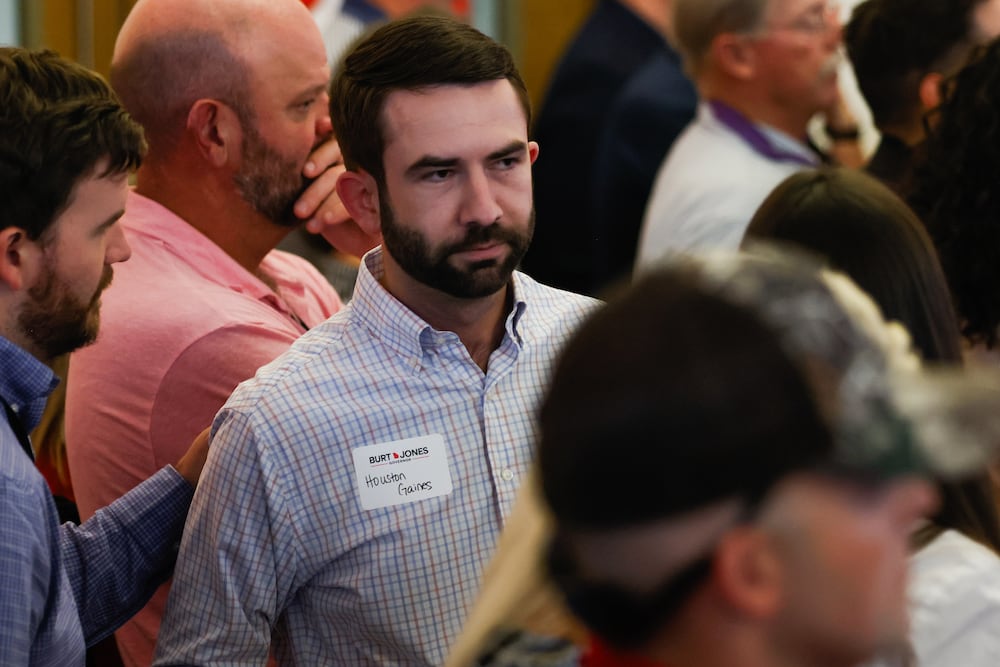 State Rep. Houston Gaines, R-Athens, attended a campaign event for Lt. Gov. Burt Jones last month in Flovilla.