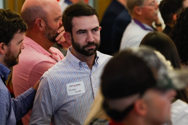 State Rep. Houston Gaines, R-Athens, attended a campaign event for Lt. Gov. Burt Jones last month in Flovilla.