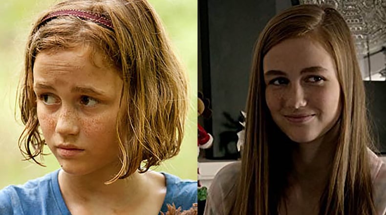 Local actress Madison Lintz played Sophia on "The Walking Dead" in 2010-11 and is now on Amazon's "Bosch" as Maddie. CREDIT: (left) AMC (right) Amazon