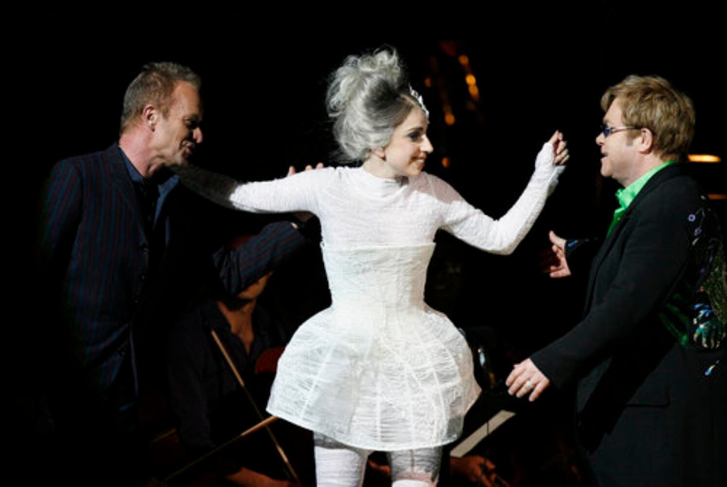 Lady Gaga/Sir Elton John perform for Rainforest Fund's