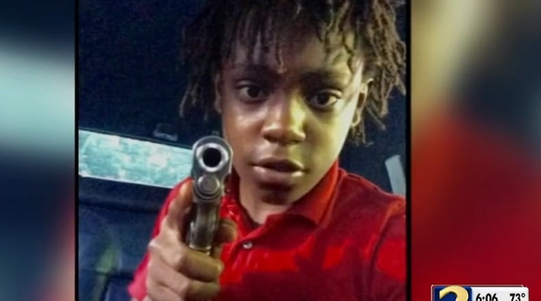In March, a Facebook photo of 14-year-old Reginald Lofton holding a gun was presented in Gwinnett County court during a hearing in the murder of a pizza delivery driver. (Credit: Channel 2 Action News)