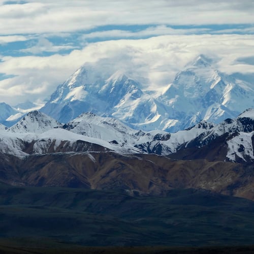 FILE - North America's tallest peak, on Aug. 12, 2025, in Denali National Park and Preserve, Alaska. (AP Photo/Becky Bohrer,File)