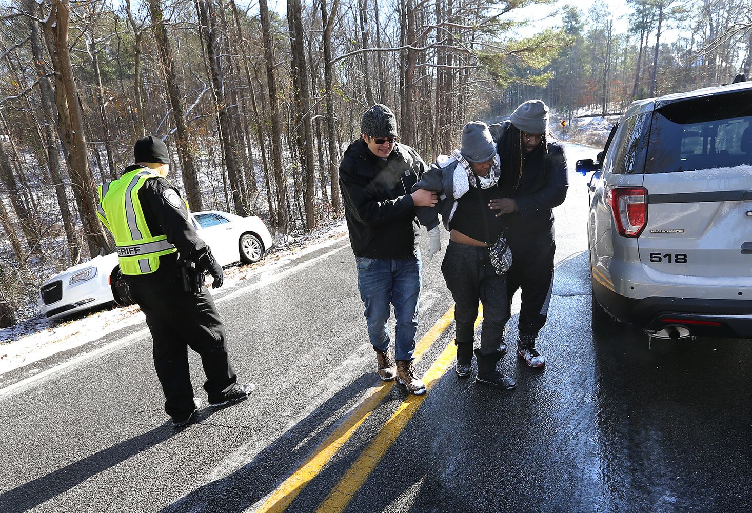 Photos: Frigid cold and snow move in to metro Atlanta
