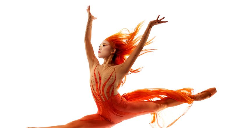 Airi Igarashi dances the title role in the Atlanta Ballet Company’s “Firebird,” which makes a fine alternative to football on Super Bowl Sunday. 
Courtesy of Rachel Neville.