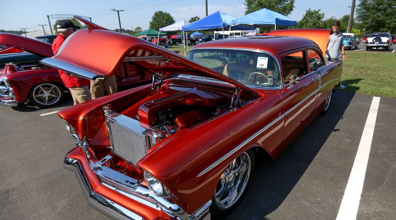 A 1956 Chevrolet 210 is displayed during the 26th annual Creepers Fun Run car show at Jim R. Miller Park, Saturday, June 11, 2016, in Marietta, Ga. Proceeds from the car show will go to the Children's Miracle Network and Special Olympics of Georgia, Cobb County. BRANDEN CAMP/SPECIAL