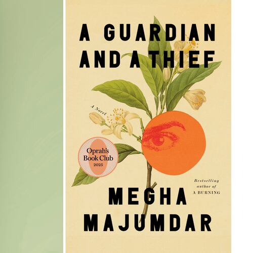 This combination of cover images shows "Things in Nature Merely Grow," left, and "A Guardian and a Thief" by Megha Majumdar. (Farrar, Straus and Giroux/Knopf via AP)