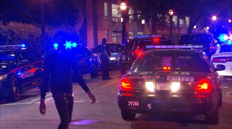 Aftermath of Midtown mayhem. (Photo credit: Channel 2 Action News)