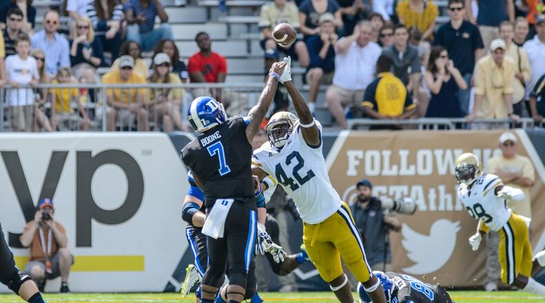 Georgia Tech defensive end KeShun Freeman has been named a preseason All-ACC third-team player by Athon and Phil Steele. (GT Athletics/Danny Karnik)