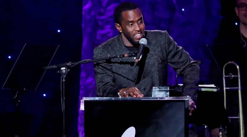 Sean Combs speaks on stage after accepting the 2020 Industry Icon award at the Pre-Grammy Gala And Salute To Industry Icons at the Beverly Hilton Hotel on Saturday, Jan. 25, 2020, in Beverly Hills, Calif. (Photo by Willy Sanjuan/Invision/AP)