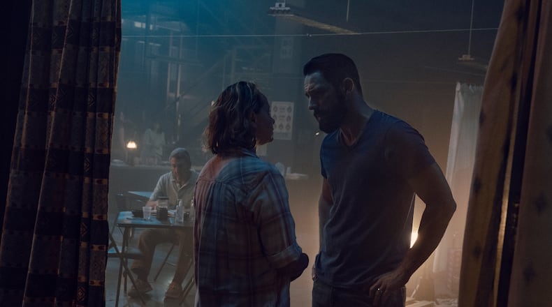 Samantha Morton as Alpha, Steve Kazee as Frank - The Walking Dead _ Season 9, Episode 10 - Photo Credit: Gene Page/AMC