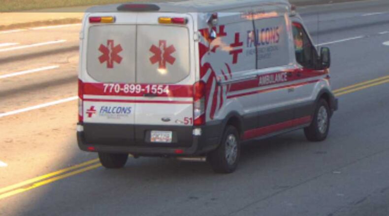 The driver left the ambulance running while taking a patient into the hospital.