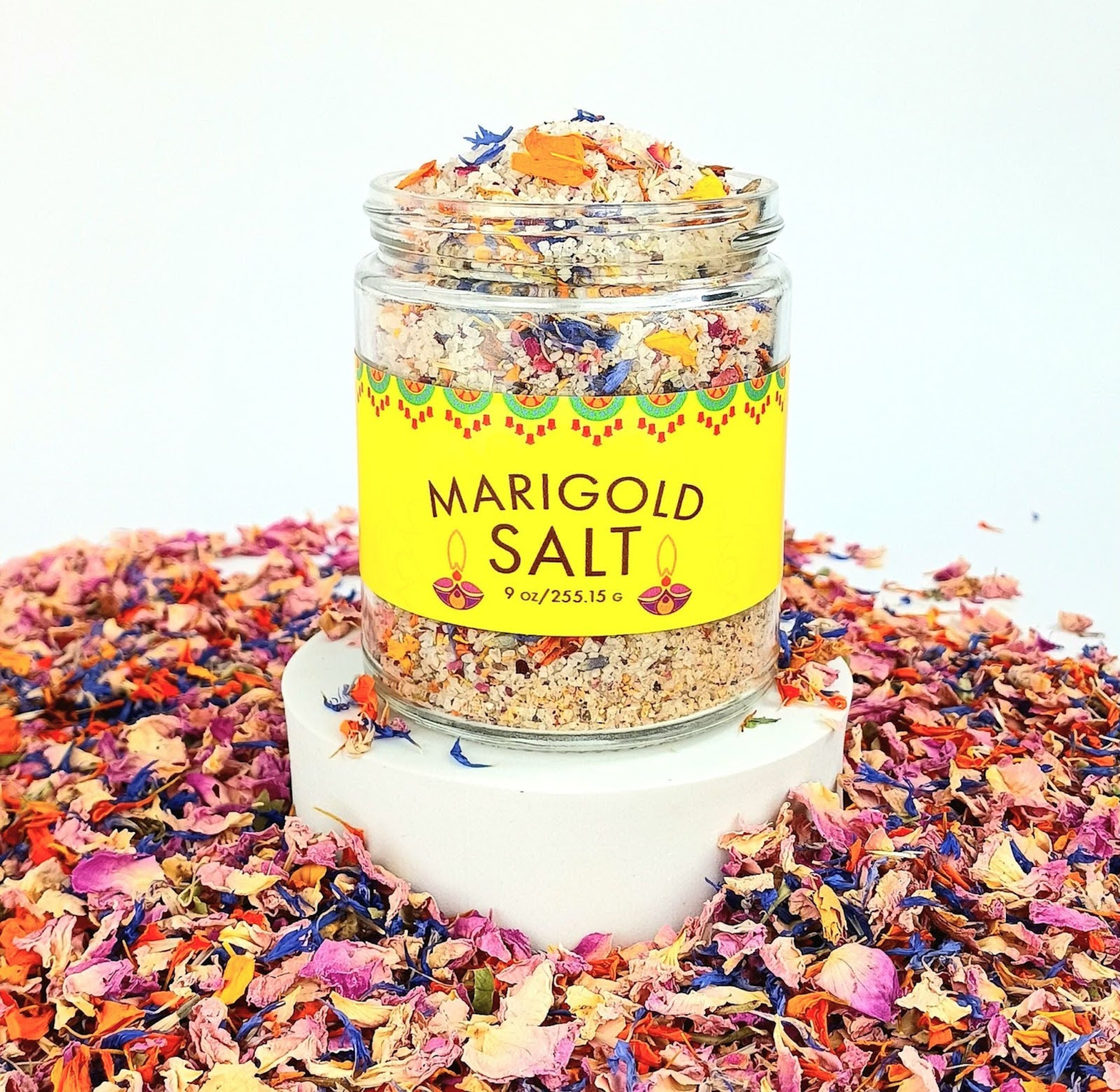 The Chai Box collaborated with Beautiful Briny Sea to make marigold salt in honor of Diwali. (Courtesy of Beautiful Briny Sea)