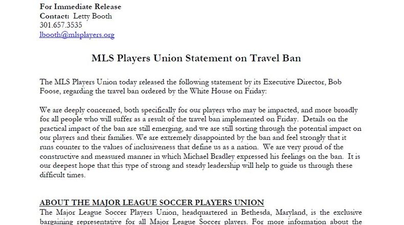The statement released on Monday.