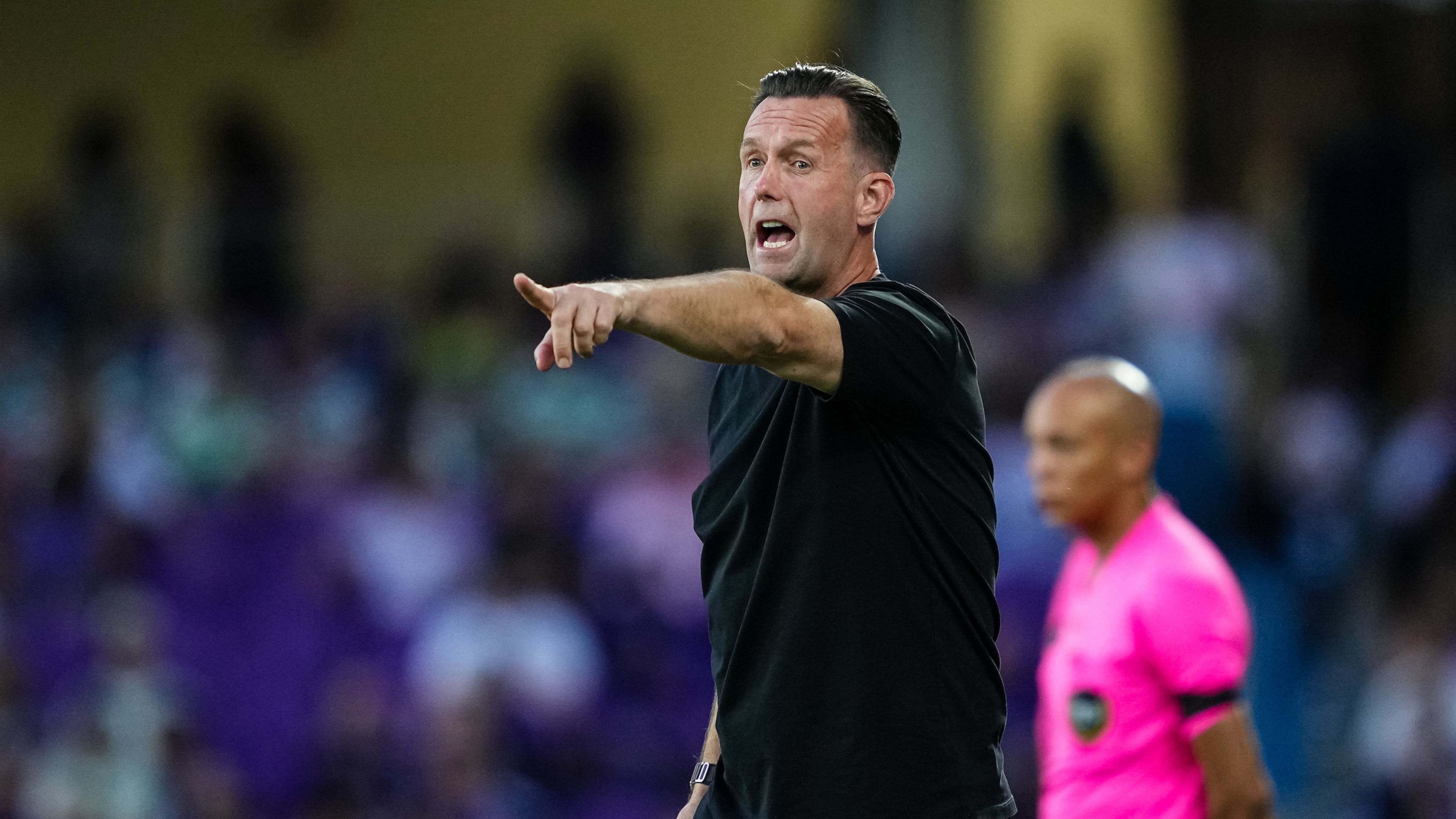 Atlanta United manager Ronny Deila, here directing the team in April, said after Saturday's streak-ending victory: "We’d played some good games but didn’t get the results. So now I’m just eager to keep on going." (Mitch Martin/Atlanta United)