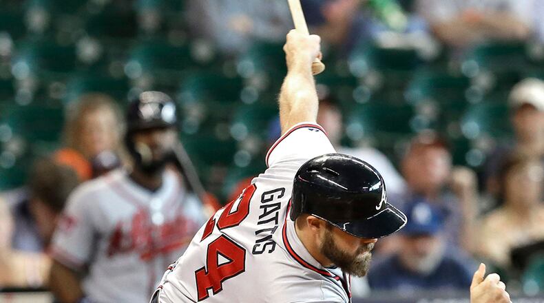Braves catcher Evan Gattis had been on the disabled list since June 29 with a bulging thoracic disc.