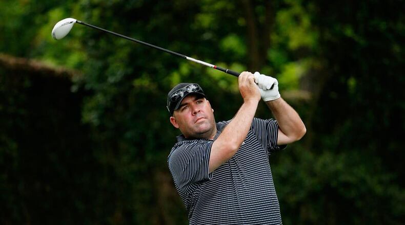 A golf club broken by Kevin Stadler flew into the gallery and injured a spectator Friday.