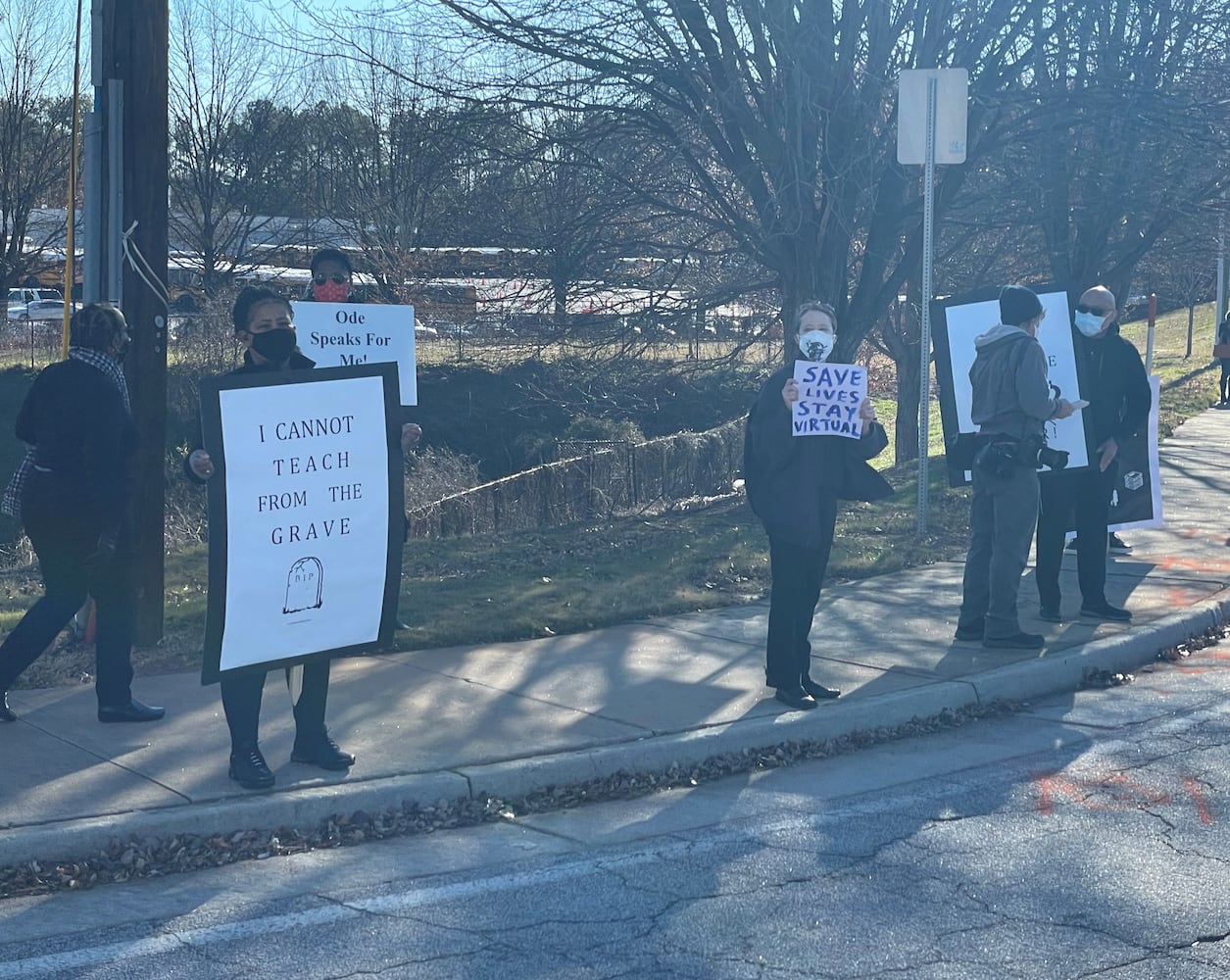 DeKalb residents rally against school reopening plans