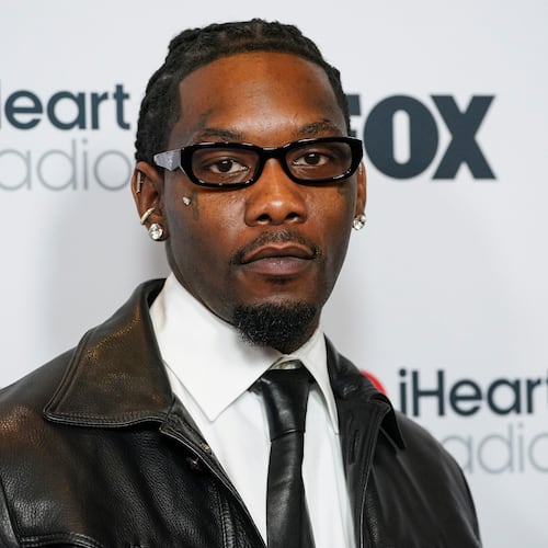 FILE - Offset arrives at the iHeartRadio Music Awards, March 17, 2025, at the Dolby Theatre in Los Angeles. (Photo by Jordan Strauss/Invision/AP, File)