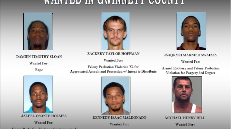 The Gwinnett County Sheriff's Office is looking for these six men.