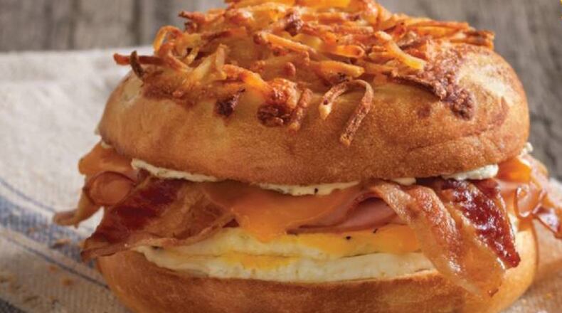 Try the new Farmhouse sandwich for free and simulatneously help a child eat. Photo credit: Einstein Bagels.